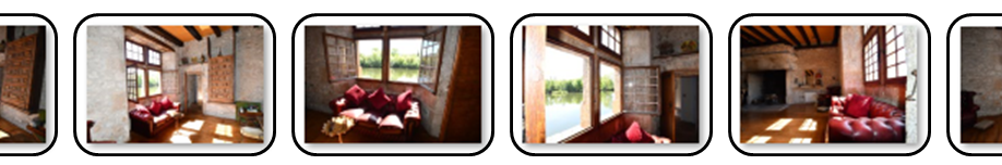 Thumbails of photos in a horizontal line indicating a gallery.